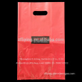 Red die-cut handle poly promotion bag, 22x36cm, 50 micron,100pcs/pack